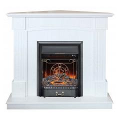Fireplace Realflame ANDREA Corner WT с Majestic Lux S BL