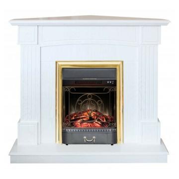 Fireplace Realflame ANDREA Corner WT с Majestic Lux S BR золотой 