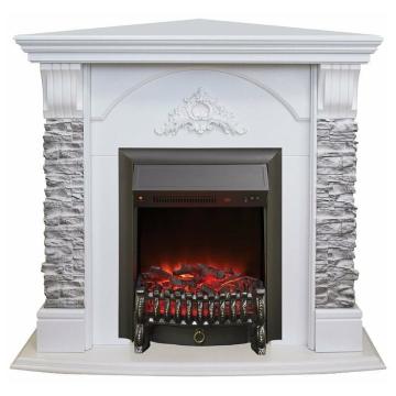 Fireplace Realflame Athena Corner WT GR Fobos Lux Black 