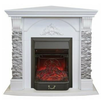 Fireplace Realflame Athena Corner WT GR Majestic Lux Black 