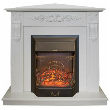 Fireplace Realflame Dominica Corner WT Majestic Lux Black 