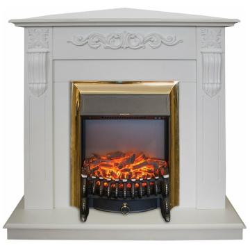 Fireplace Realflame Dominica Corner WT c Fobos Lux BR 