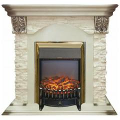 Fireplace Realflame Dublin Lux WT Fobos Lux BR