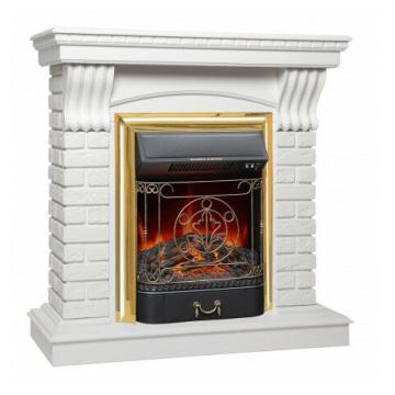 Fireplace Realflame JAZZ WT Majestic Lux Brass 