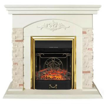 Fireplace Realflame Neapolis WT Majestic Lux BR S золотой 