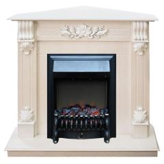 Fireplace Realflame Ottawa corner STD/EUG WT с очагами Fobos/Majestic BL/BR