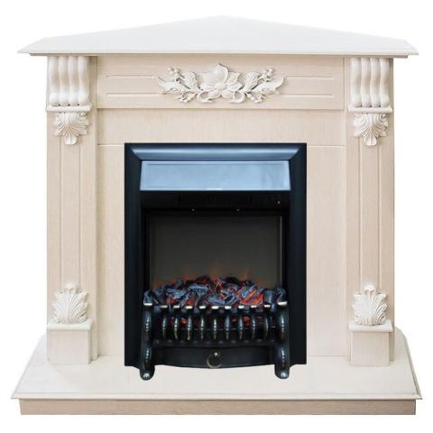 Fireplace Realflame Ottawa corner STD/EUG WT с очагами Fobos/Majestic BL/BR 