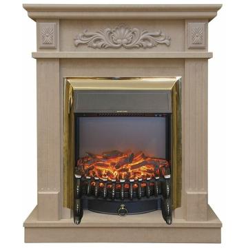 Fireplace Realflame Adelaida WT Fobos S Lux Brass 