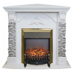 Fireplace Realflame Athena Corner WT-511 Fobos Lux Brass