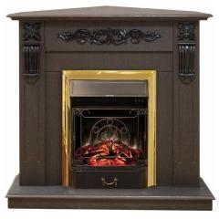 Fireplace Realflame Dominica DN Corner Majestic S Lux Brass