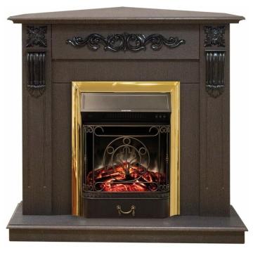 Fireplace Realflame Dominica DN Corner Majestic S Lux Brass 