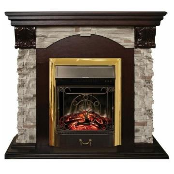 Fireplace Realflame Dublin ROCK 24 AO Majestic Lux Brass 