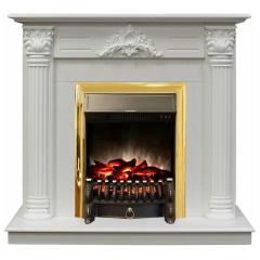 Fireplace Realflame Stefania WT F612 Fobos S Lux Brass