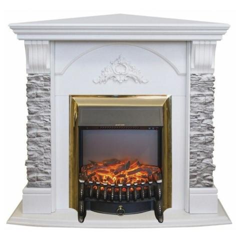 Fireplace Realflame Athena Corner WT GR с Fobos Lux S BR 