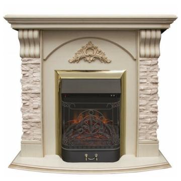 Fireplace Realflame Athena Majestic Lux Brass 