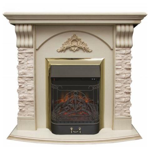 Fireplace Realflame Athena Majestic Lux Brass 