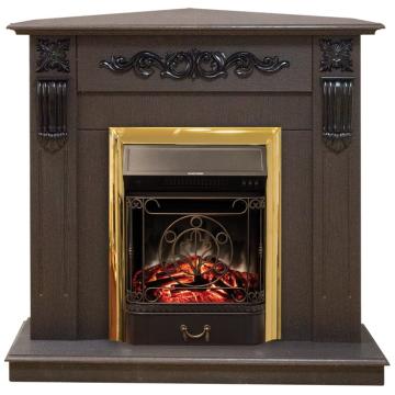 Fireplace Realflame Dominica Corner DN с Majestic Lux BR S золотой 