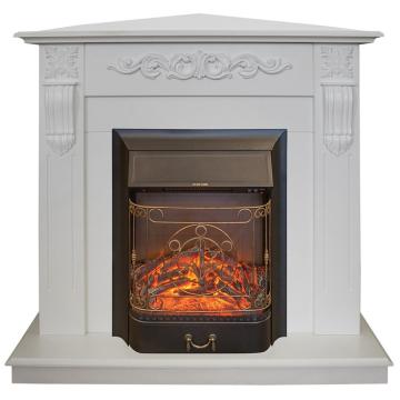 Fireplace Realflame Dominica Corner STD/EUG WT Majestic S Lux BL 