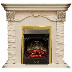 Fireplace Realflame Dublin Lux WT с Majestic Lux BR S