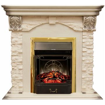 Fireplace Realflame Dublin Lux WT с Majestic Lux BR S 