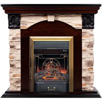 Fireplace Realflame Dublin Rock AO с Majestic Lux brass S 