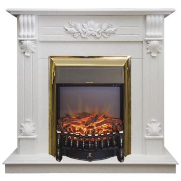 Fireplace Realflame Ottawa WT с Fobos Lux S BR золотой 