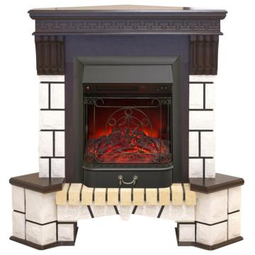 Fireplace Realflame Stone Corner AO с Majestic Lux 