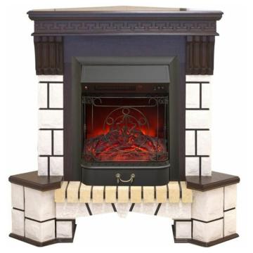 Fireplace Realflame Stone Corner AO с Majestic Lux 