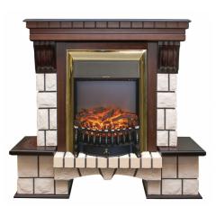 Fireplace Realflame Stone AO Fobos Lux BR S золотой