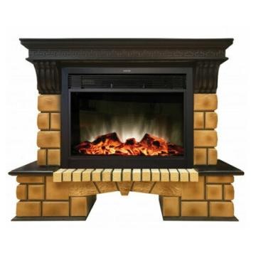 Fireplace Realflame Stone Brick 26 AO Moonblaze Lux Black 