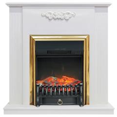 Fireplace Royal Flame Capri белое дерево люкс Fobos FX M Brass