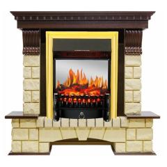 Fireplace Royal Flame Fobos FX M Brass Pierre Luxe камень