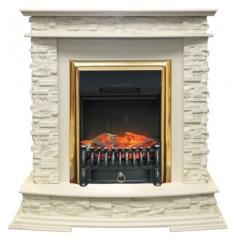 Fireplace Royal Flame Luzern слоновая кость/Fobos FX M Brass