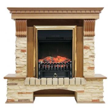 Fireplace Royal Flame Pierre Luxe дуб/Fobos FX M Brass 