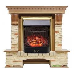 Fireplace Royal Flame Pierre Luxe дуб/Majestic FX M Brass