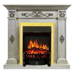 Fireplace Royal Flame Derby old silver Fobos FX Brass