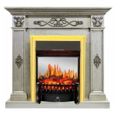 Fireplace Royal Flame Derby old silver Fobos FX M Brass