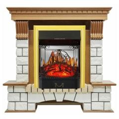 Fireplace Royal Flame Pierre luxe Majestic FX M Brass