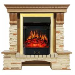 Fireplace Royal Flame Pierre luxe Majestic FX Brass