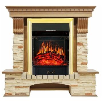 Fireplace Royal Flame Pierre luxe Majestic FX Brass 