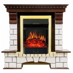 Fireplace Royal Flame Pierre luxe Majestic FX Brass