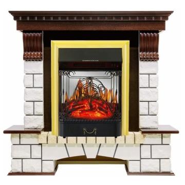 Fireplace Royal Flame Pierre luxe Majestic FX M Brass 