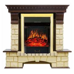 Fireplace Royal Flame Pierre luxe Majestic FX Brass