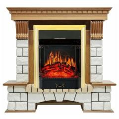 Fireplace Royal Flame Pierre luxe Majestic FX Brass