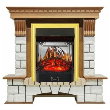 Fireplace Royal Flame Pierre luxe Majestic FX M Brass 