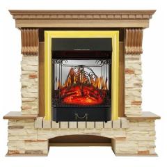 Fireplace Royal Flame Pierre luxe Majestic FX M Brass