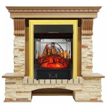 Fireplace Royal Flame Pierre luxe Majestic FX M Brass 