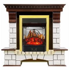 Fireplace Royal Flame Pierre luxe Majestic FX M Brass