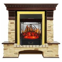 Fireplace Royal Flame Pierre luxe Majestic FX M Brass