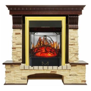 Fireplace Royal Flame Pierre luxe Majestic FX M Brass 